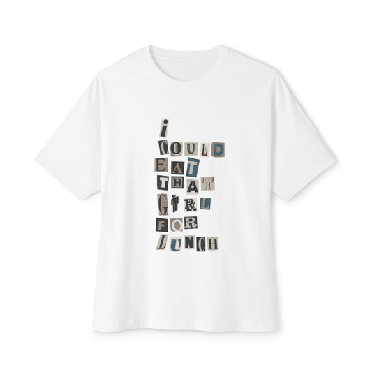Billie Eilish Inspired Oversized T-Shirt – Mixed Message Collage Edition Printify