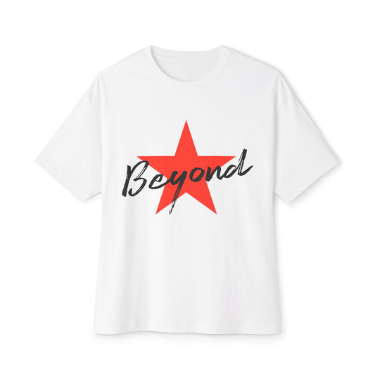 Red Star “Beyond” Unisex Oversized Boxy Tee - snazzymerch