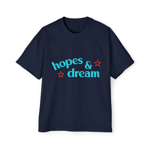 Hopes & Dreams Star Men's Heavy Oversized Tee - snazzymerch