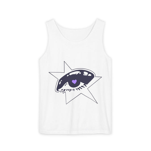 Purple Starry Eye-Dyed Tank Top Printify