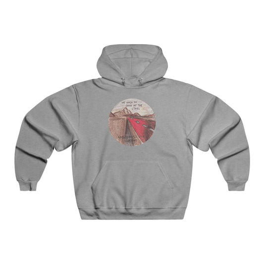 Hand-Drawn Desert Men's NUBLEND® Hooded Sweatshirt - snazzymerch