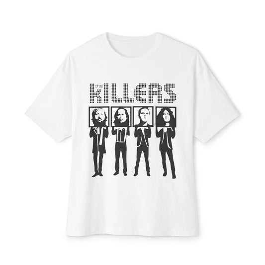 Retro Block Letter Unisex Oversized Boxy Tee - snazzymerch