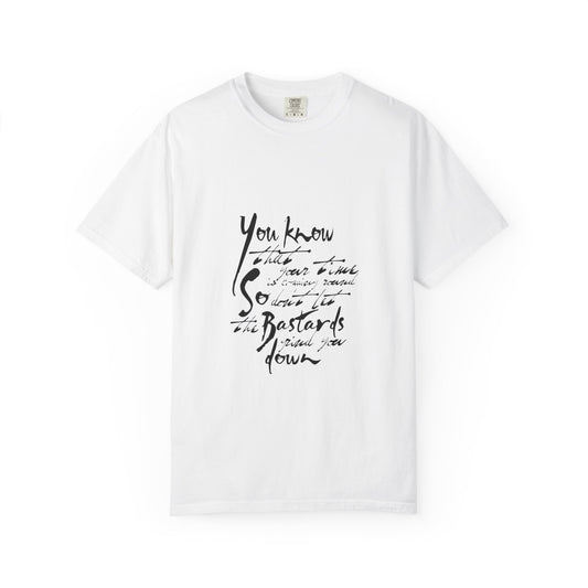 Bold Outline Logo Unisex Garment-Dyed T-shirt - snazzymerch