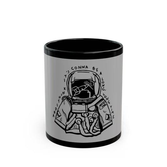 Outline Face Design Black Mug (11oz, 15oz) - snazzymerch