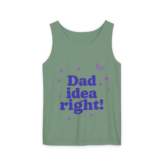 Dad Idea Right! Star & Butterfly-Dyed Tank Top Printify