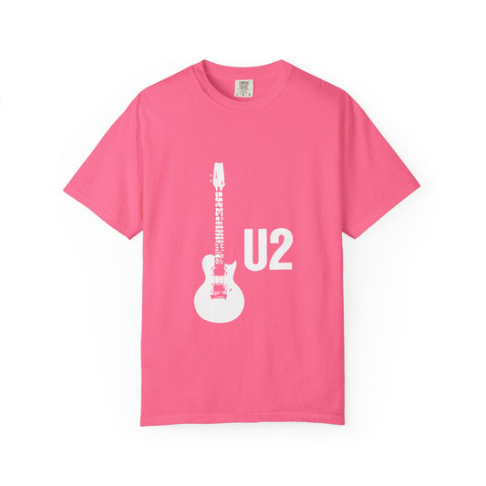 Minimal Guitar Logo Unisex Garment-Dyed T-shirt - snazzymerch