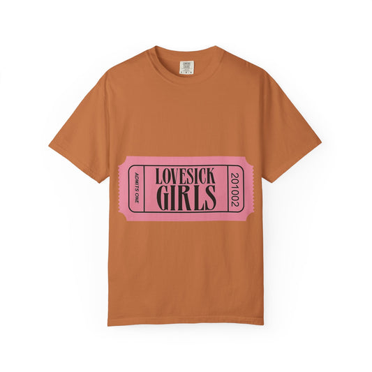 Lovesick Girls Ticket – Dyed T-shirt Printify
