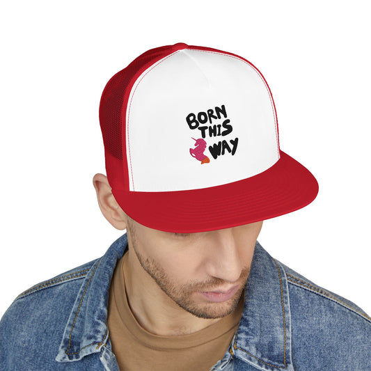 Born This Way Unicorn trucker Cap Printify