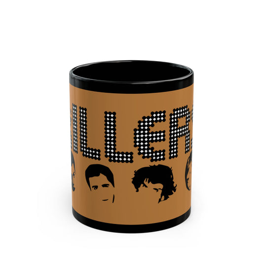 Diamond Dot Retro Black Mug (11oz, 15oz) - snazzymerch