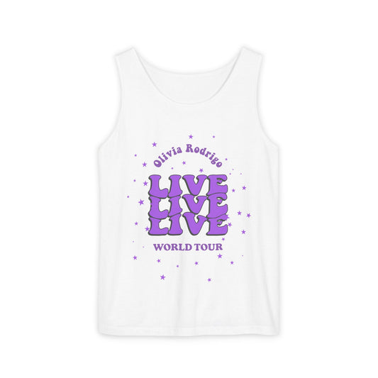 Olivia Rodrigo Live World Tour-Dyed Tank Top Printify