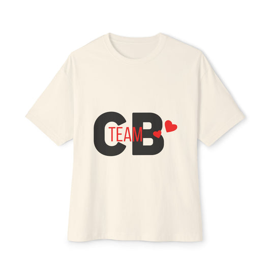 Heart Team Unisex oversized Boxy Tee - snazzymerch