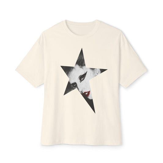 Born This Way Star Face-Unisex Oversized Tee Printify