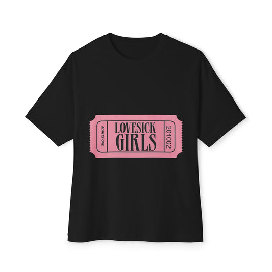 Lovesick Girls Ticket – Oversized Boxy Tee Printify