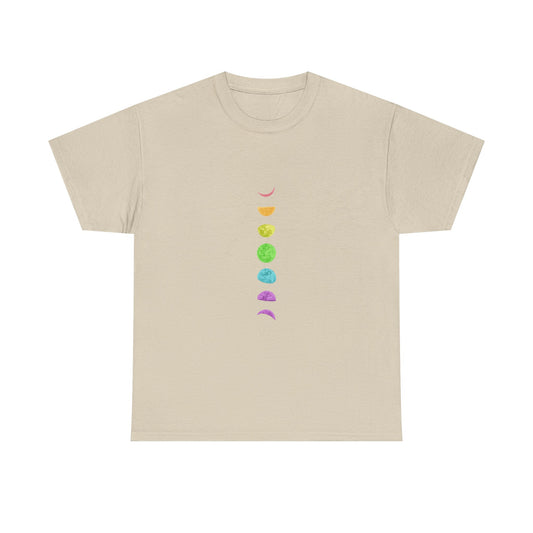 Rainbow Lunar Phases Unisex Cotton Tee Printify
