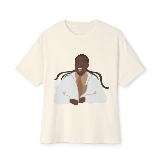 Vector Portrait Unisex Oversized Boxy Tee - snazzymerch