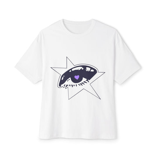 Purple Starry Eye-Oversized Tee Printify