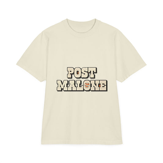 Unisex Garment-Dyed Drop-Shoulder T-Shirt – Post Malone Bold Design Printify