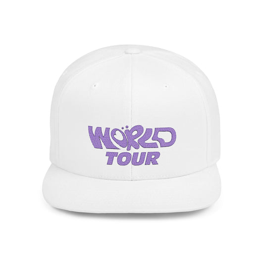 World Tour Bubble Letter- Flat Bill Snapback Printify
