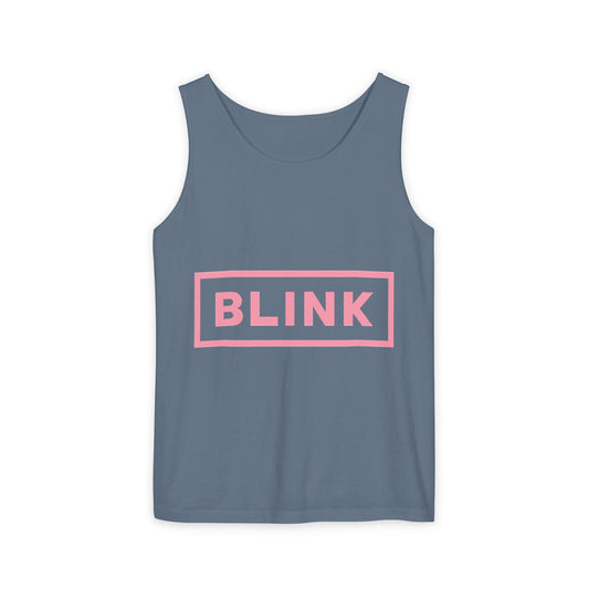 Minimal BLINK Logo – Dyed Tank Top Printify