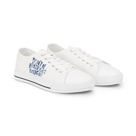 Act F*cking Nice Quote – Unisex Low Top Sneakers Printify