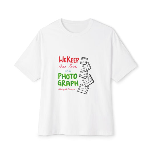 White Paw Print Oversized Boxy Tee Printify