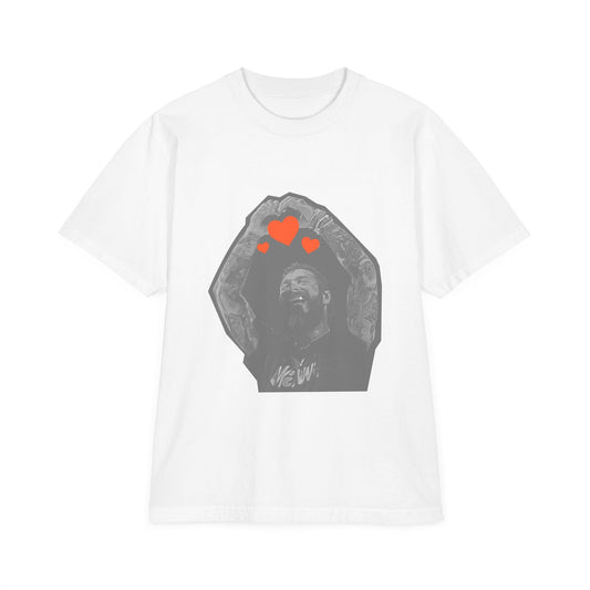 Unisex Garment-Dyed Drop-Shoulder T-Shirt – Post Malone Heartfelt Wishes Printify