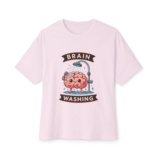 Oversized boxy Tee – Snazzy Brain washing Edition Printify