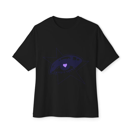 Purple Starry Eye-Oversized Tee Printify