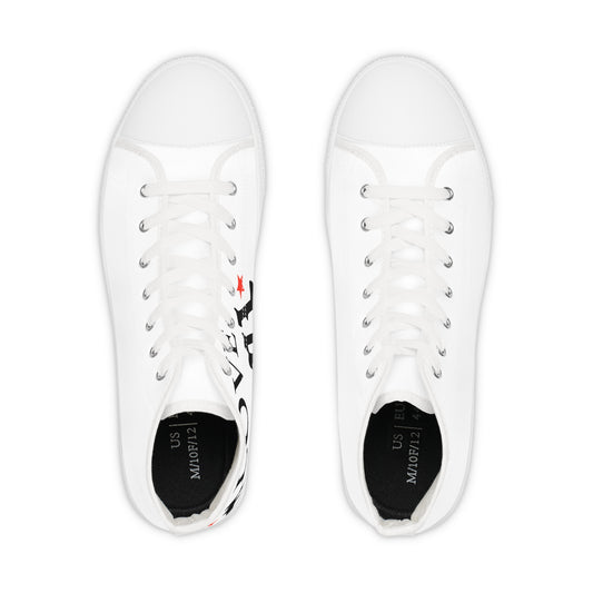 Love Bowl Retro Men's High Top Sneakers - snazzymerch