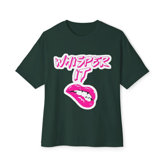 Whisper Lips Unisex Oversized Boxy Tee - snazzymerch