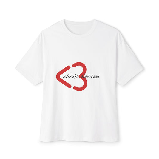 Minimal Heart Symbol Unisex oversized Boxy Tee - snazzymerch