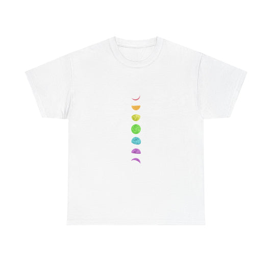 Rainbow Lunar Phases Unisex Cotton Tee Printify