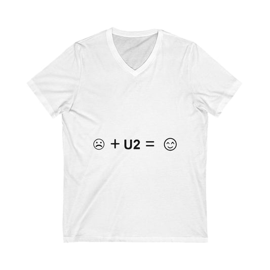 Red Star Circle Unisex Jersey Short Sleeve V-Neck Tee - snazzymerch