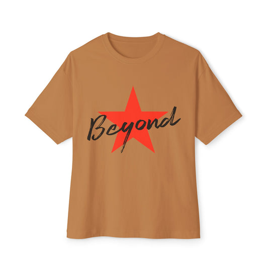 Red Star “Beyond” Unisex Oversized Boxy Tee - snazzymerch