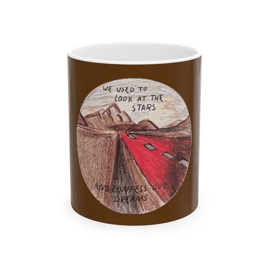 Hand-Drawn Desert Ceramic Mug, (11oz, 15oz) - snazzymerch