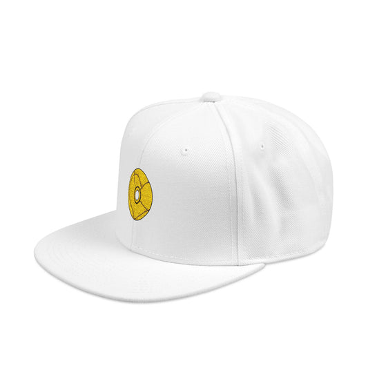 Minimalist Black Disc Outline Snapback Cap Printify