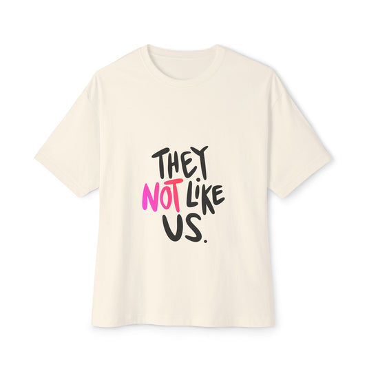 Bold “NOT” Statement Unisex Oversized Boxy Tee - snazzymerch