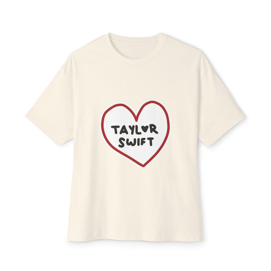 Heartbeats & Midnights Unisex Oversized Boxy Tee Printify