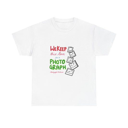 White Paw Print Unisex Heavy Cotton Tee Printify