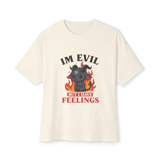 Oversized boxy Tee – Snazzy Evil Edition Printify