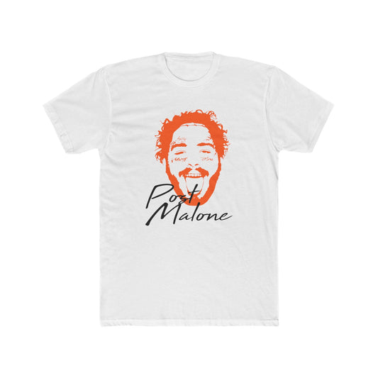 Unisex Cotton Tee – Post Malone Name Design with Picture Printify