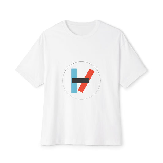 Circle Flame Unisex Oversized Boxy Tee - snazzymerch