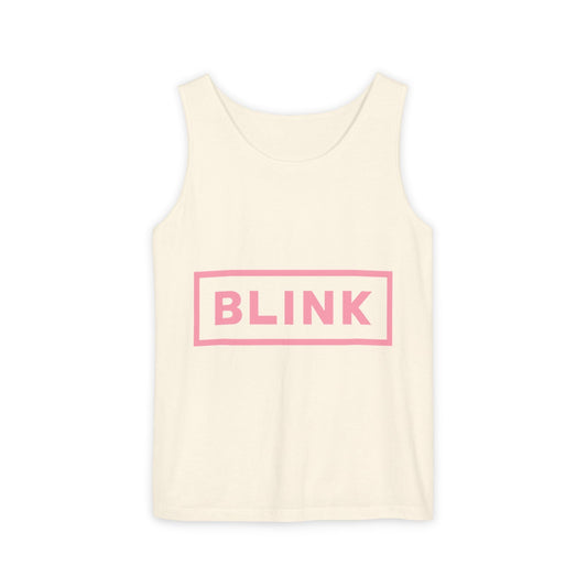 Minimal BLINK Logo – Dyed Tank Top Printify