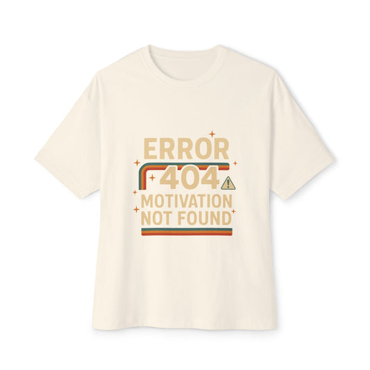 Unisex Oversized Tee – Snazzy Error 404 Edition Printify