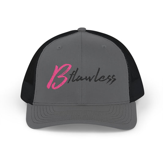 Bold Script “Be Flawless” Snapback Trucker Cap (Embroidery) - snazzymerch
