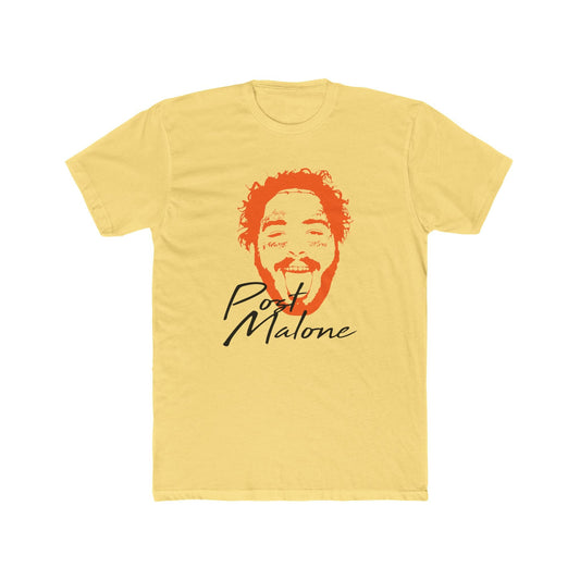 Unisex Cotton Tee – Post Malone Name Design with Picture Printify