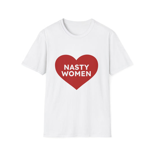 Nasty Women Heart - Unisex Softstyle T-shirt Printify