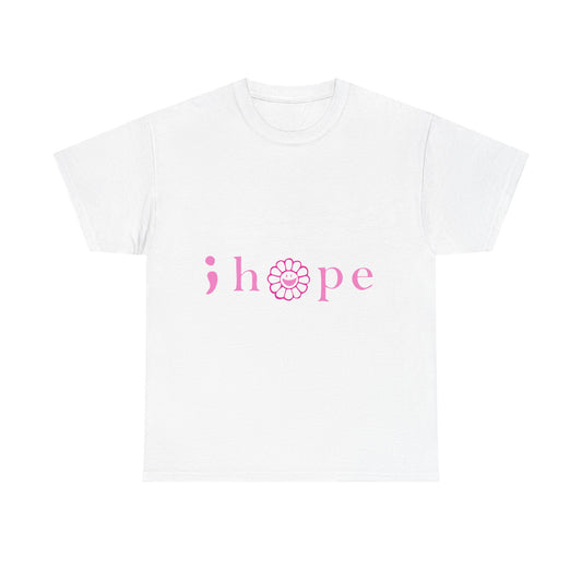 Pink Hope Smile Unisex Heavy Cotton Tee - snazzymerch