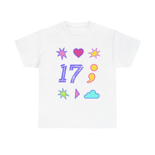 Symbols of 17 Aesthetic Unisex Heavy Cotton Tee - snazzymerch