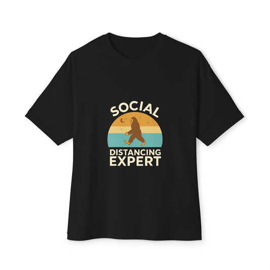 Oversized boxy Tee – Snazzy Social Distance Edition Printify